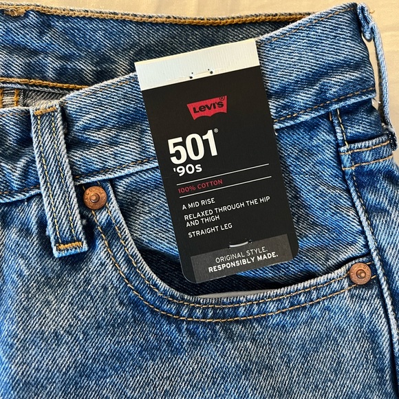 Levi's Denim - Levi’s 501 90s mid rise jeans 24 x 32 NWT